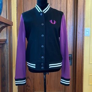 New True Religion Classic Horseshoe Varsity Jacket Size Large